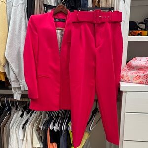 Zara Bold Pink Pantsuit
